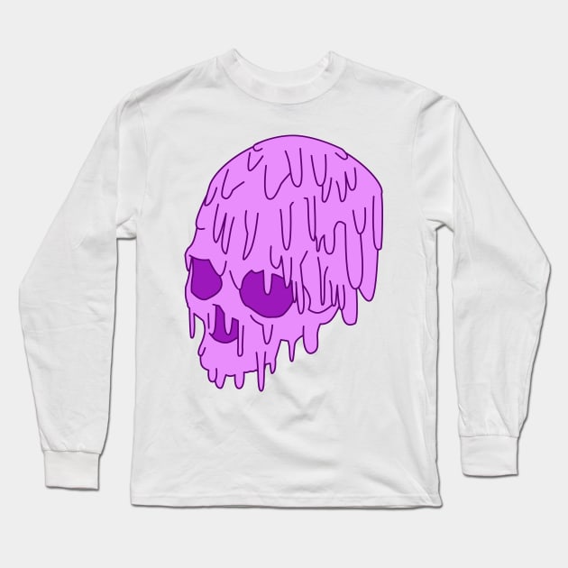 Pink Grime Skull Long Sleeve T-Shirt by TipToeTee